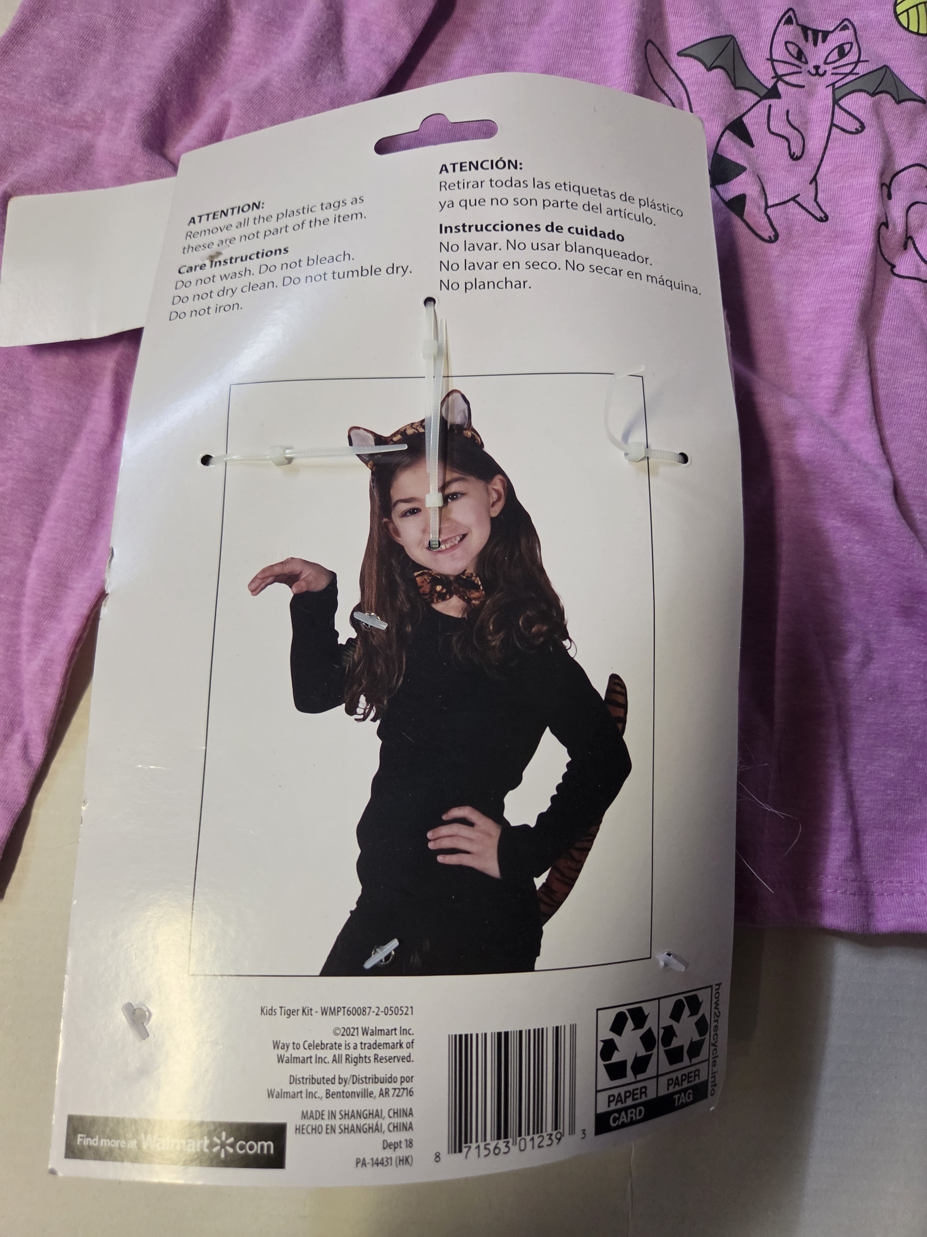 Cat & Jack Purple Halloween Cats Long-Sleeve Top — image 5 of 5